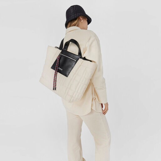 ベージュのラージトートバッグ TOUS Empire Padded