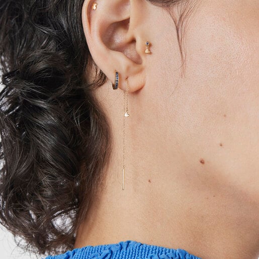 Gold Single earring with heart motif Cool Joy | TOUS