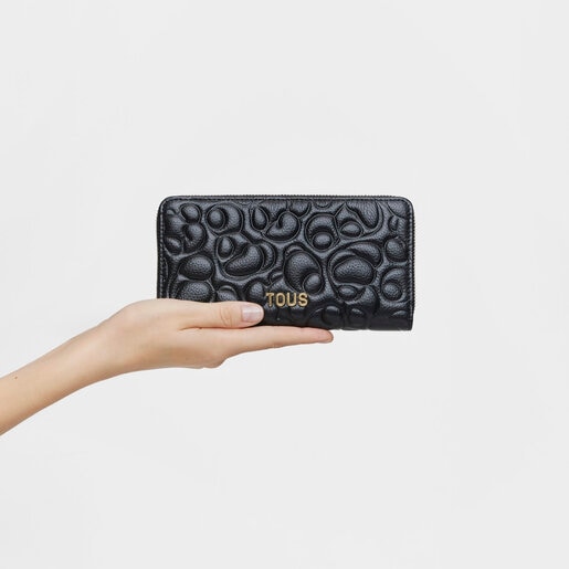 Black leather Wallet TOUS Greta