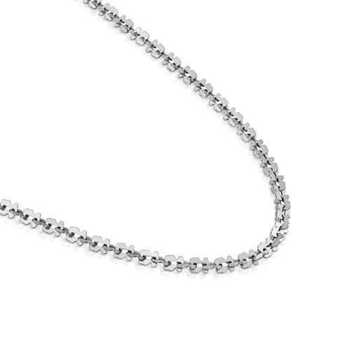 Collar corto de acero con motivos oso Carrusel