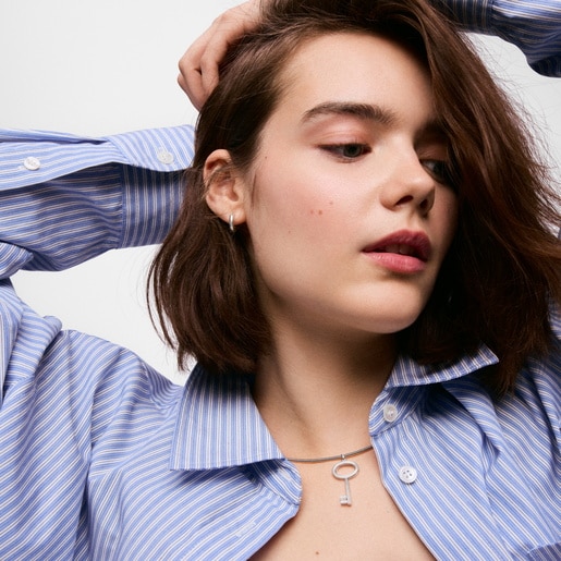 37 mm silver key motif Pendant TOUS Unlock