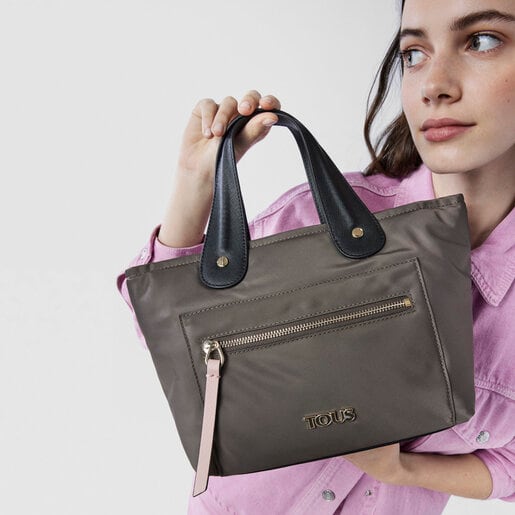 Small khaki Shelby Tote bag