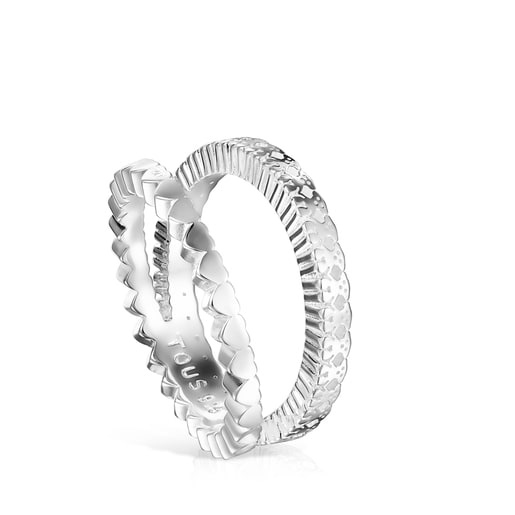 Bague Straight double en Argent