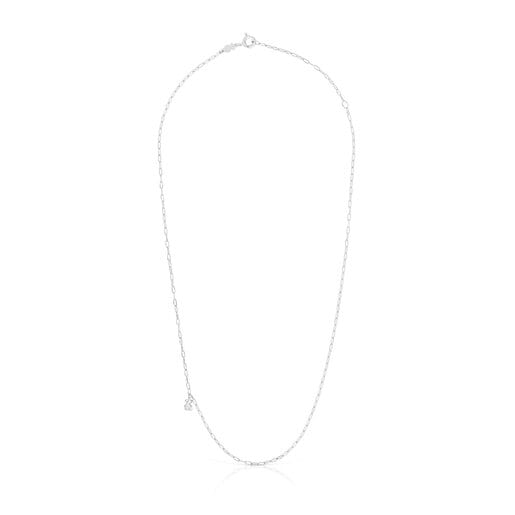 TOUS Silver Bold Bear Necklace with oval rings | Westland Mall