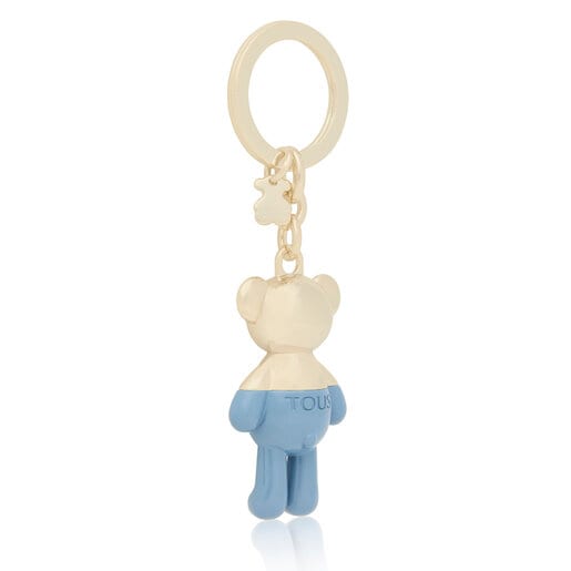 Gold and blue TOUS Teddy Bear Key ring