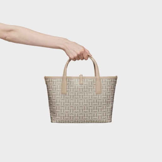 Capazo mediano arena reversible TOUS Double Way Manifesto