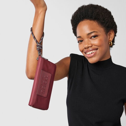 Medium burgundy Empire Soft Chain Wallet