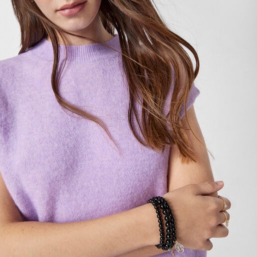 Silver and Silver Vermeil TOUS Good Vibes 13 Bracelet with Shungites