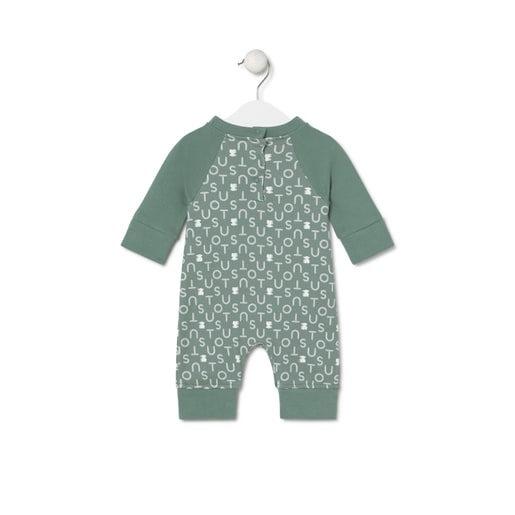 Baby playsuit in Soft green