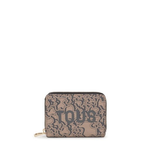 Taupe Change purse-cardholder Kaos Mini Evolution New