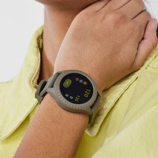 Smarteen Connect Watch with green silicone strap