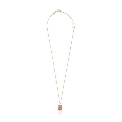 Sapphire and gold Bold Bear necklace | TOUS