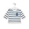 Striped t-shirt in Casual navy blue
