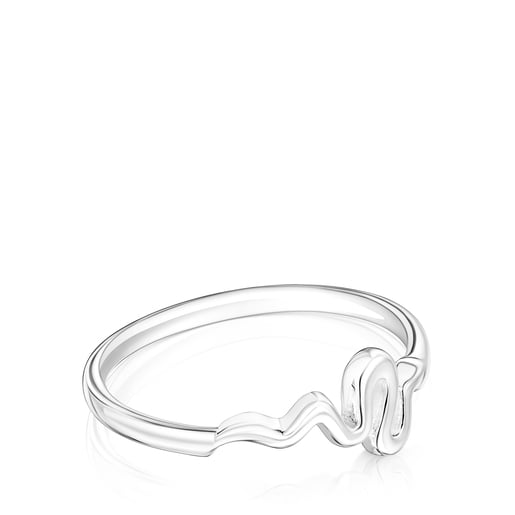 Silver Fragile Nature snake Ring