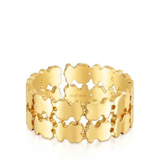 Ring with 18kt gold plating over silver TOUS Sweet 40s