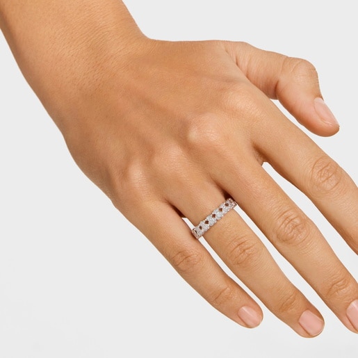 White Gold TOUS Puppies Ring with Diamonds 0.23ct