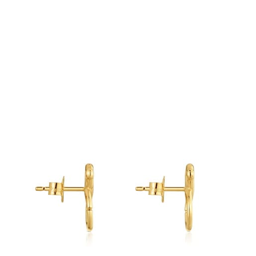 14 mm 9kt gold bear-motif Earrings TOUS Infinity