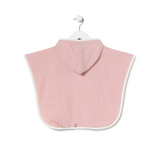 Poncho con capucha de bebé SMuse rosa