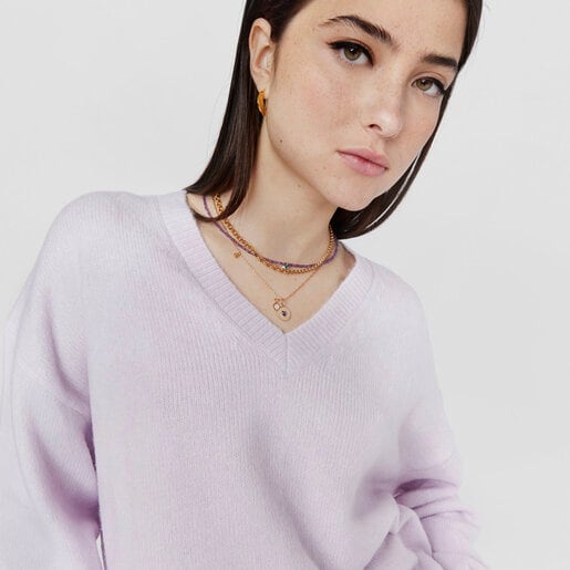 תליון מדליון Aelita מוורמיל כסף בשילוב לב מאבן אחלמה