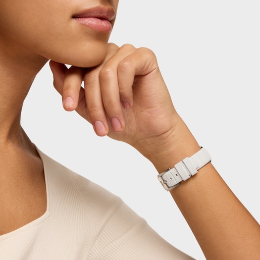 Analog Watch with white rubber strap TOUS Now KDT