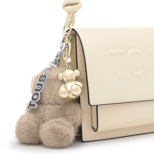Taupe Key ring Bold Bear Wild