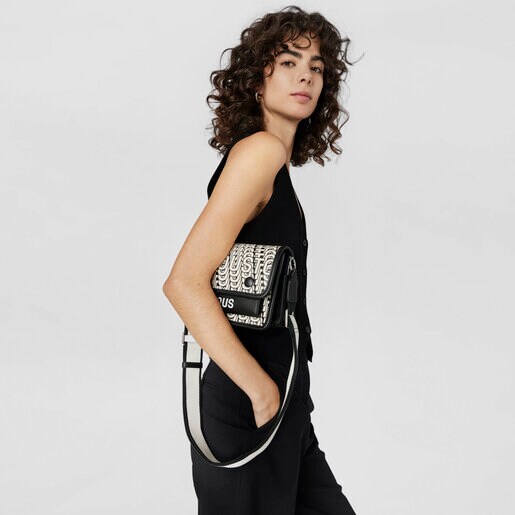 Small beige and black Audree Crossbody bag TOUS Vera