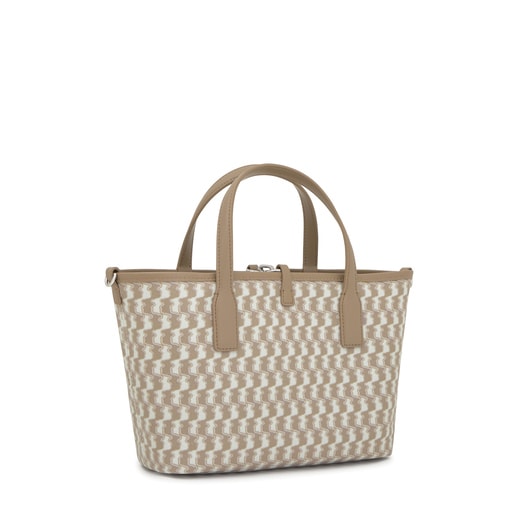 حقيبة أحمال خفيفة متوسطة الحجم بوجهين مزدوجة الاستخدام باللون البيج من تشكيلة TOUS Bear