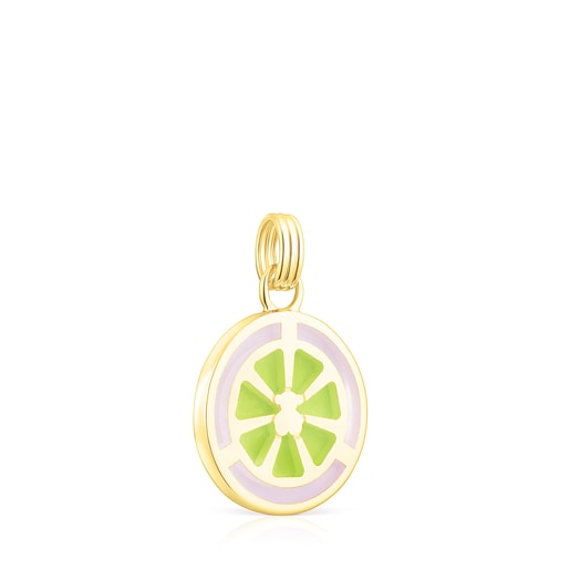 mm silver vermeil TOUS St. Tropez Cup Enameled pendant