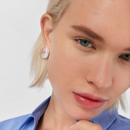 シルバーのオープンデザイン・ピアス Wicker