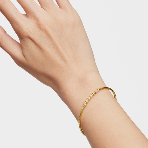 Gold Bangle with diamonds TOUS Basics