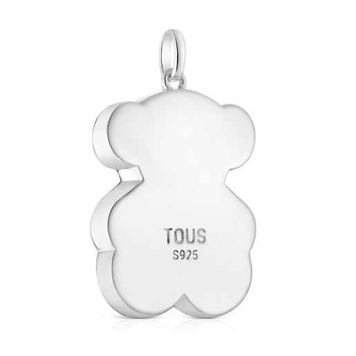 Pendentif en argent et motif ourson en onyx grand TOUS Icon Color