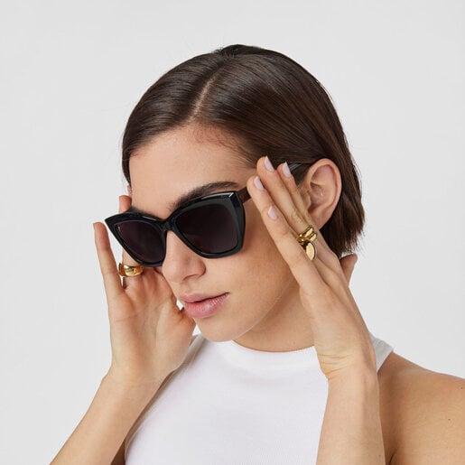 ブラック サングラス Pale Square