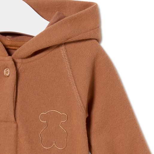 Buzo con capucha de bebé Icon beige