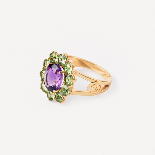 Anillo de oro con amatista y peridoto TOUS ATELIER