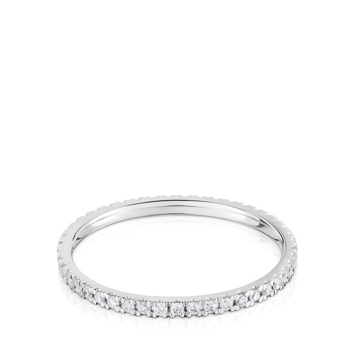 Anillo alianza de oro blanco con diamantes Les Classiques