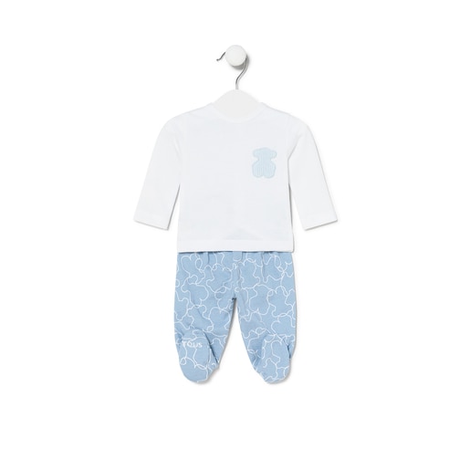 Conjunto de bebé recién nacido Line Bear azul