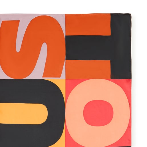 Black polyester TOUS Mimic Scarf
