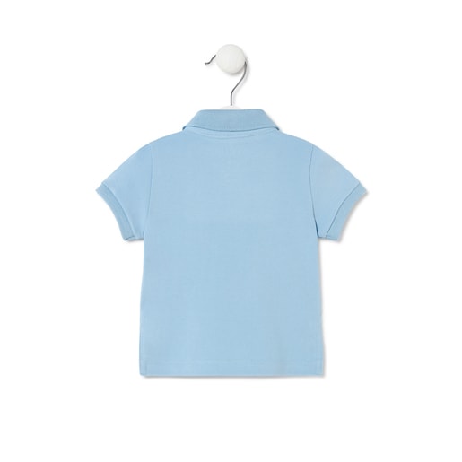 Piqué polo t-shirt in Casual sky blue