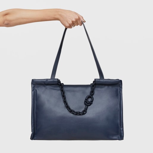 dark gray leather Shopping bag TOUS MANIFESTO