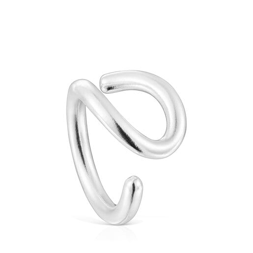 Silver Bent Open ring