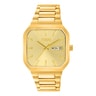 Analog Watch with gold-colored IPG steel bracelet Lit