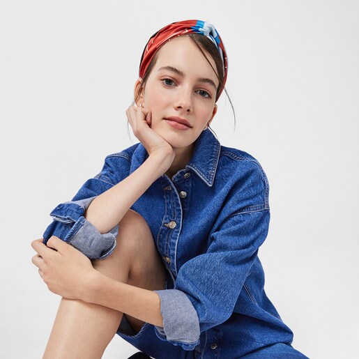 Diadema elastica Script Soft naranja