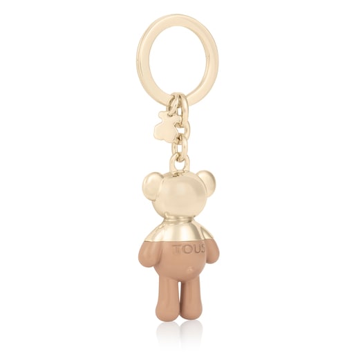 Porte-clés Teddy Bear doré et taupe