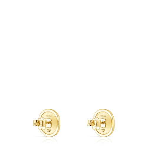 Gold Oursin Earrings with 0.19ct diamonds