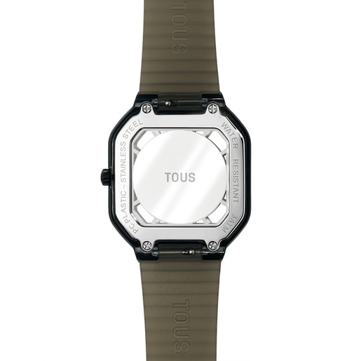 Čierne Analógové hodinky z ocele IP so zirkónmi Gleam Fresh