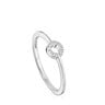 Bague cercle en or blanc avec diamants petite TOUS Grain