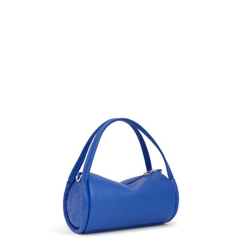 Sac Duffle en cuir bleu électrique petit TOUS Miranda