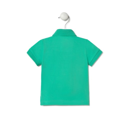 Piqué polo t-shirt in Casual green