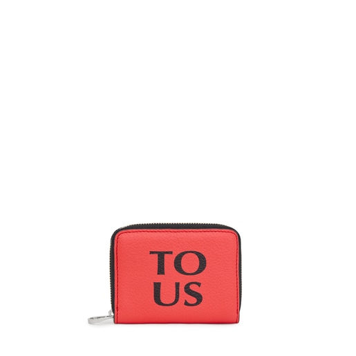 Coral-colored leather TOUS Balloon change purse | TOUS