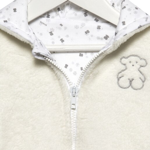 Snow Bear onesie with hood in a single colour
